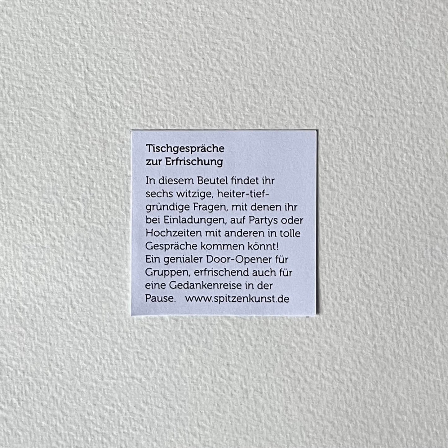 Tischgespräche zur Erfrischung