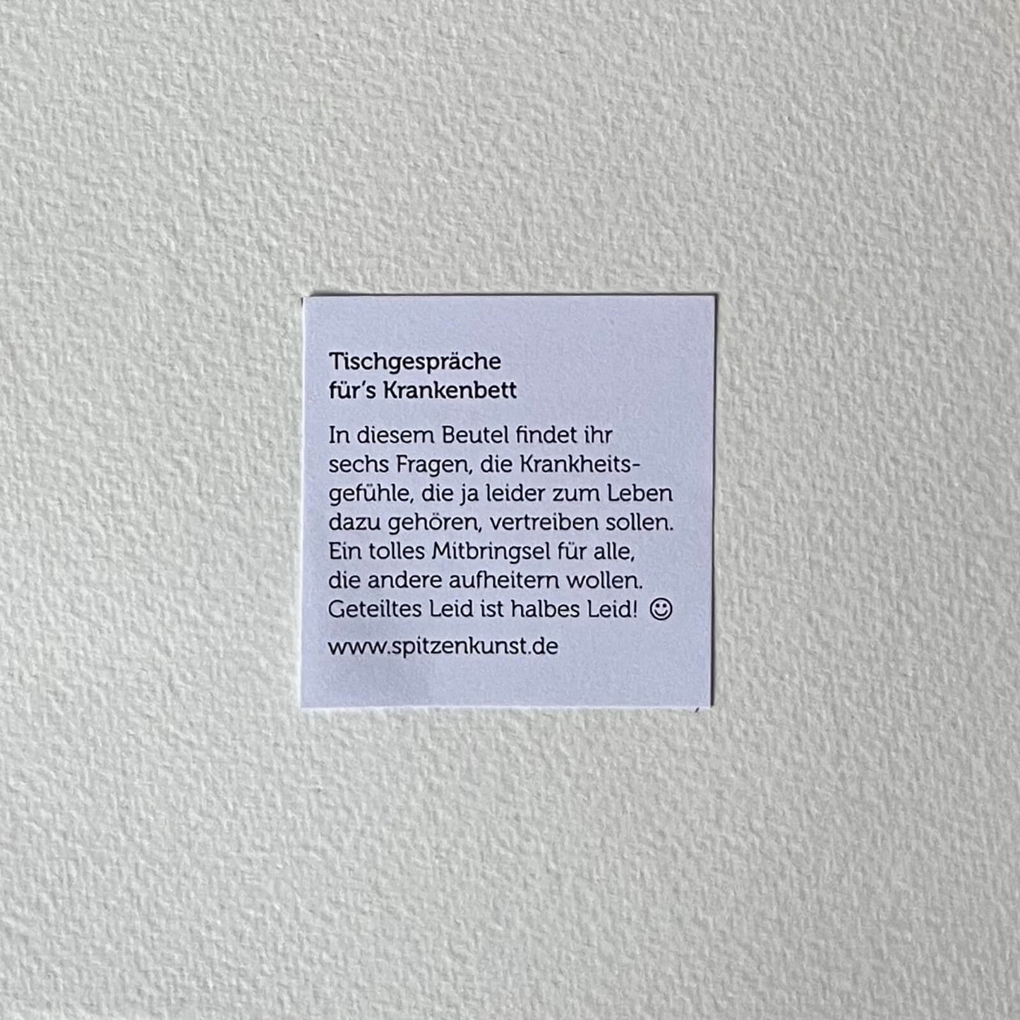 Tischgespräche fürs Krankenbett