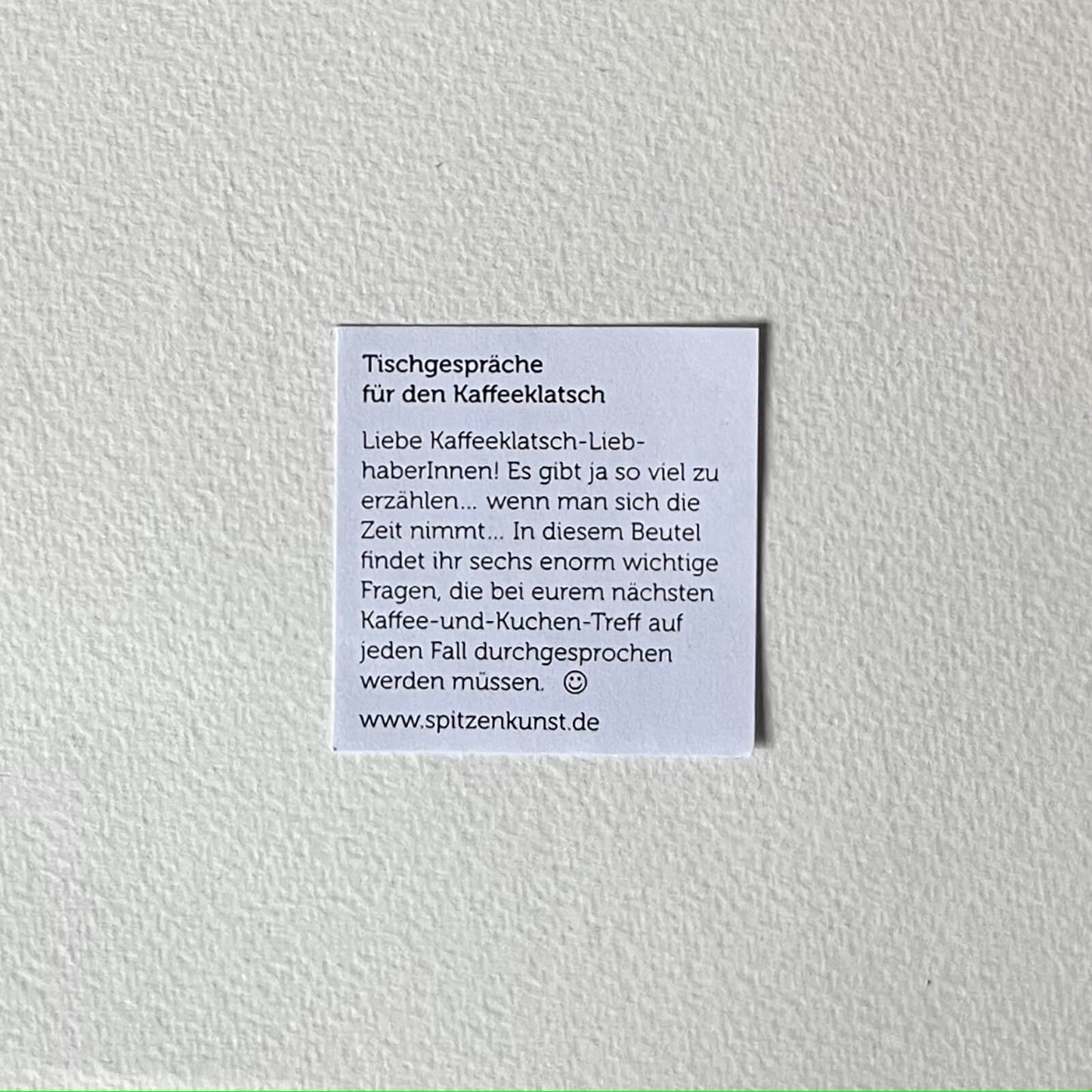Tischgespräche für den Kaffeeklatsch