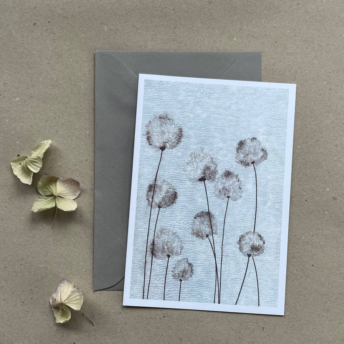folding card cotton grass