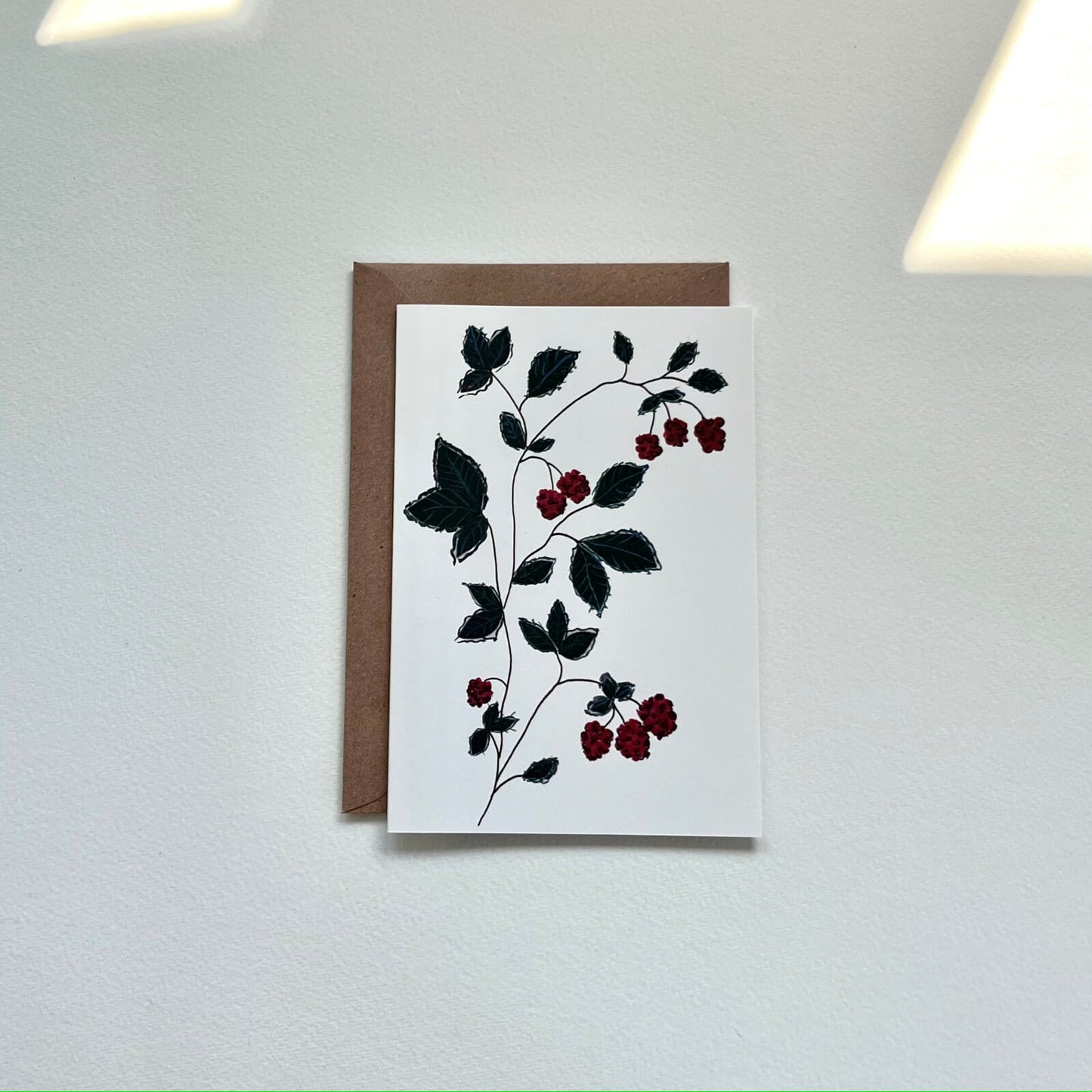 Klappkarte Himbeerstrauch (Händler)