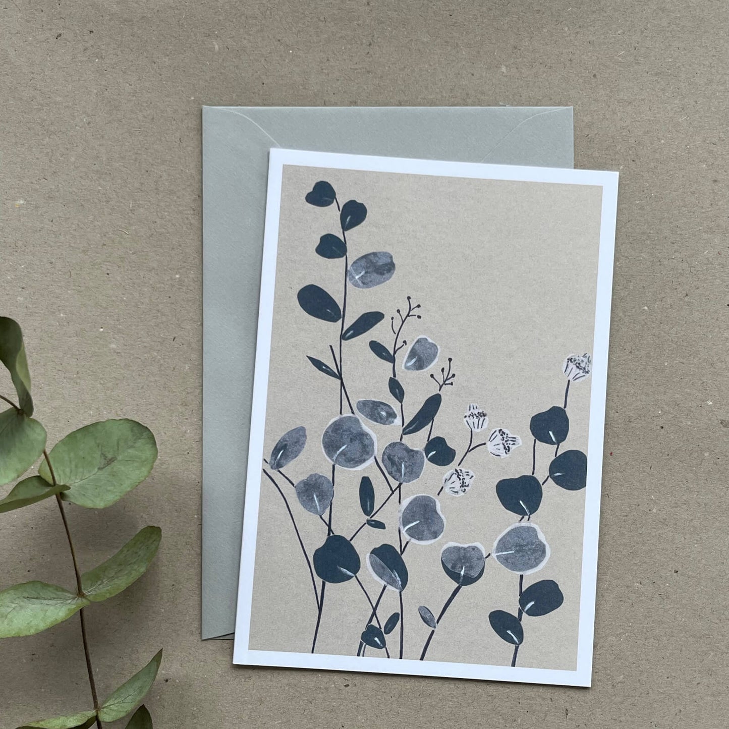 Klappkarte Eukalyptus (Händler)