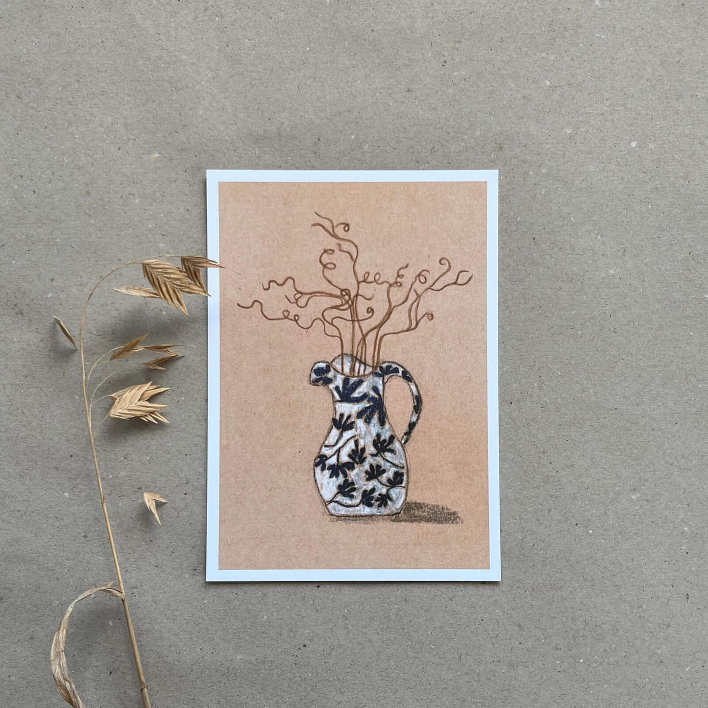 Postkarte Haselnuss