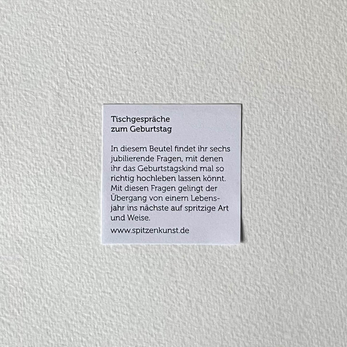Tischgespräche für den Geburtstag