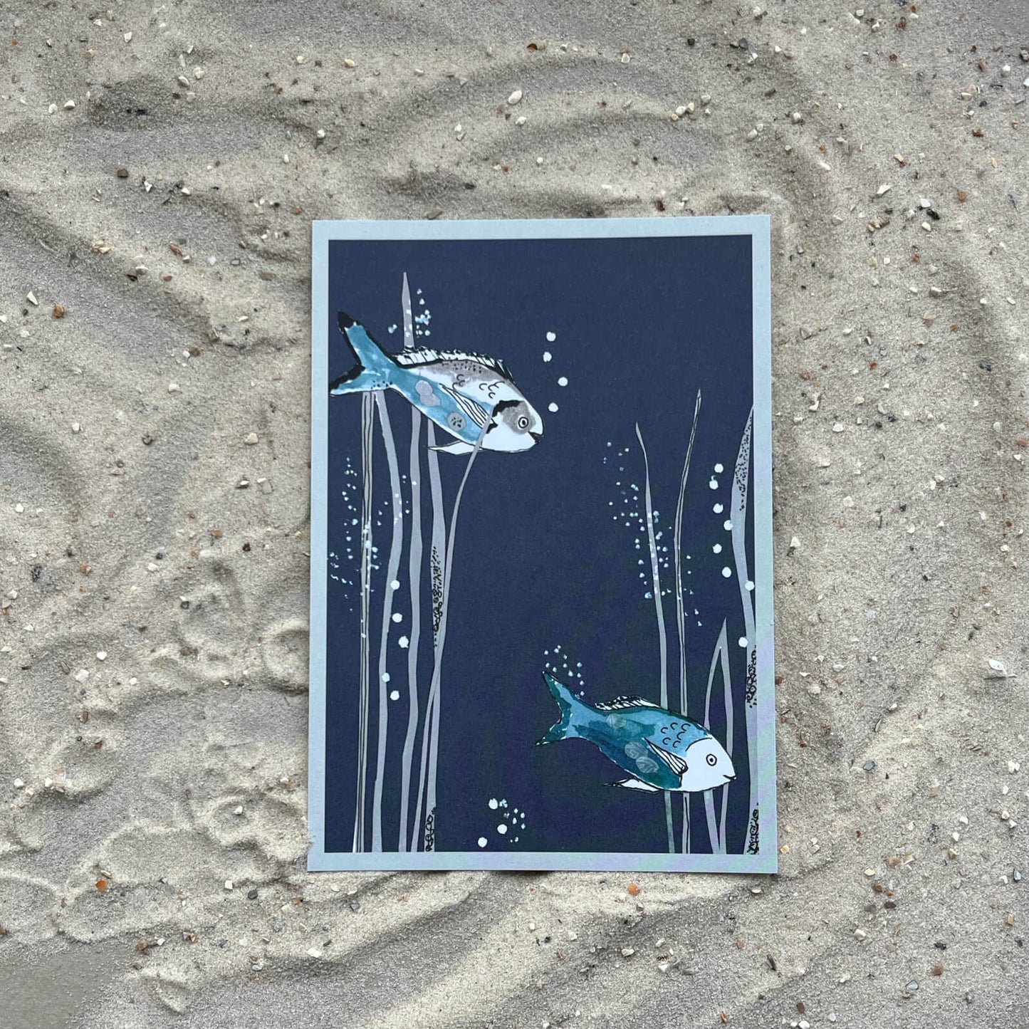 Postkarte Wasserpflanzen
