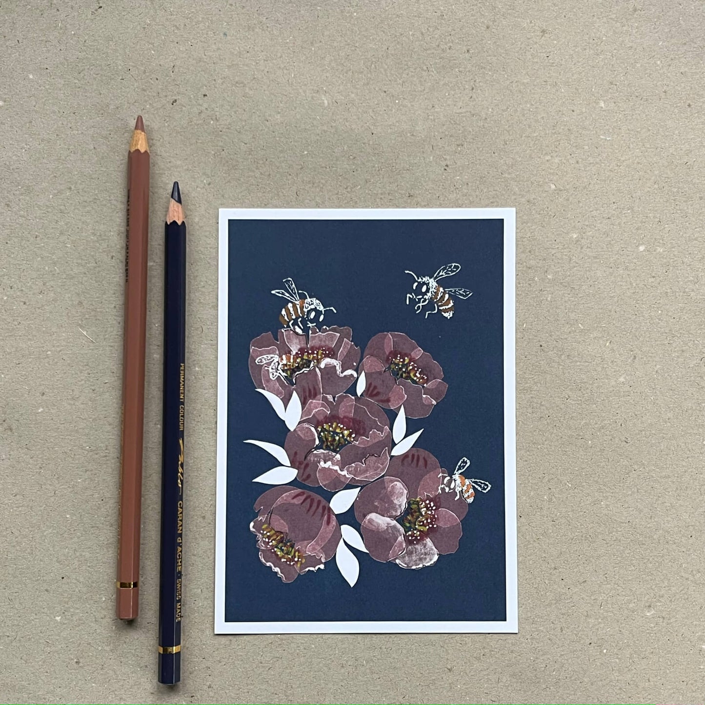 Postkarte Bienen