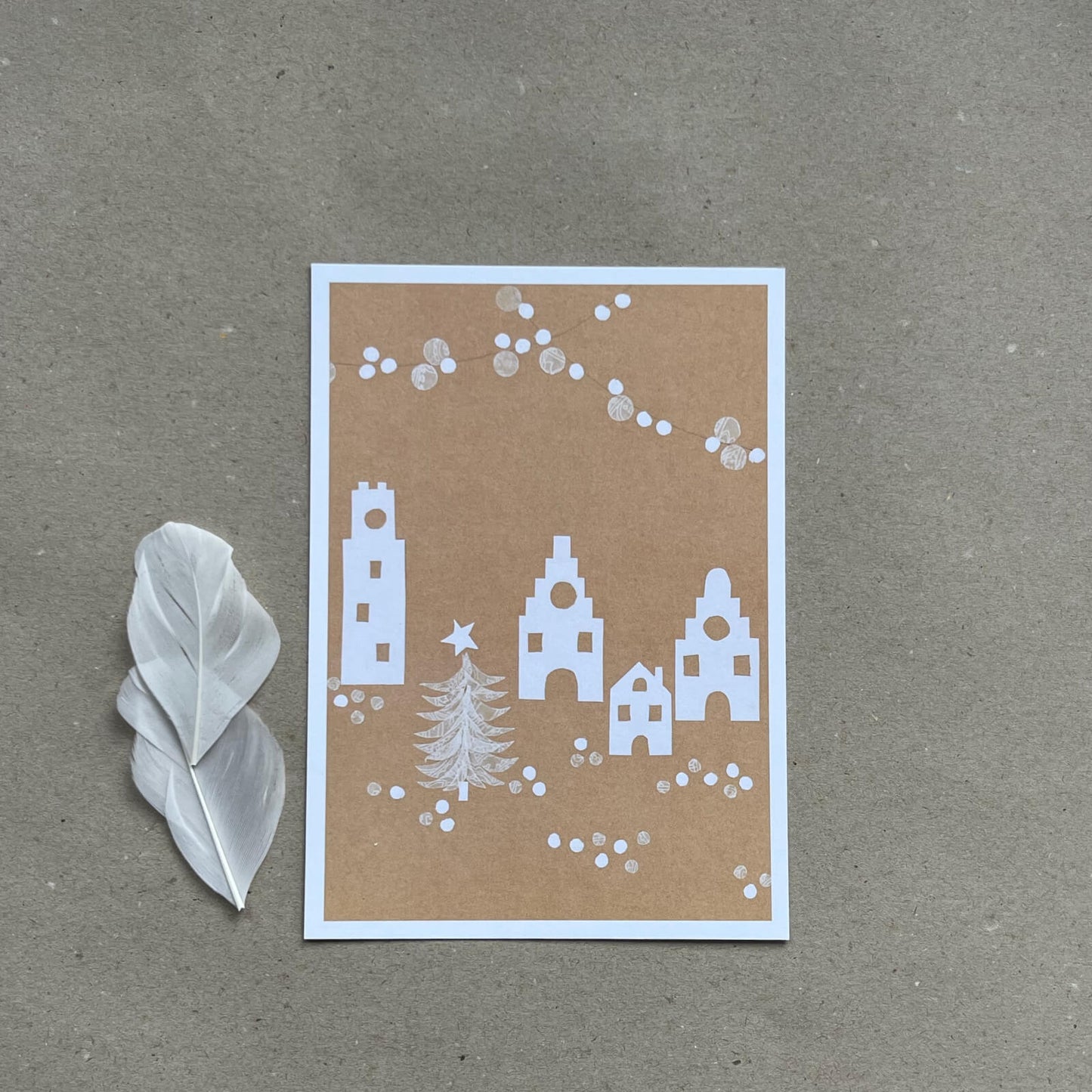 Postkarte Winterstadt (Händler)