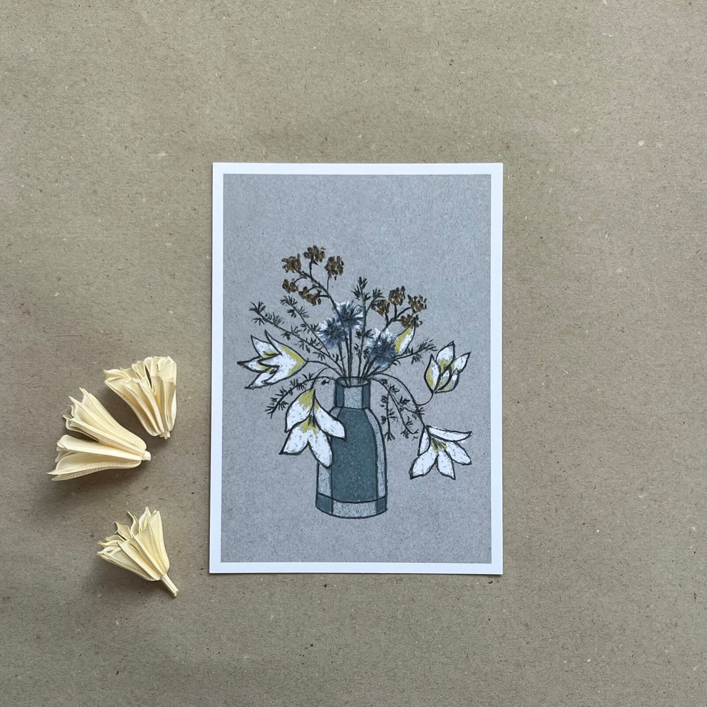 Postkarte Amaryllis & Blaudistel (Händler)