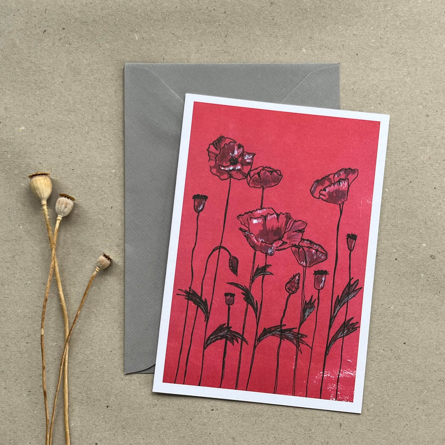 Klappkarte Klatschmohn