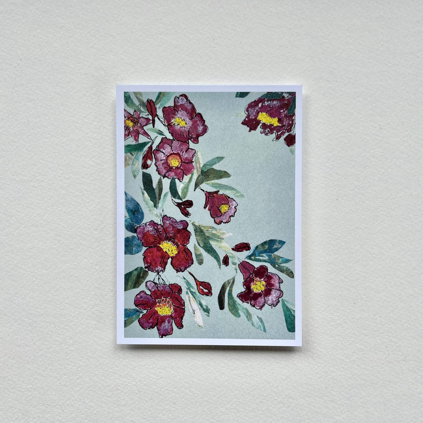 Postkarte Granatapfelblüte