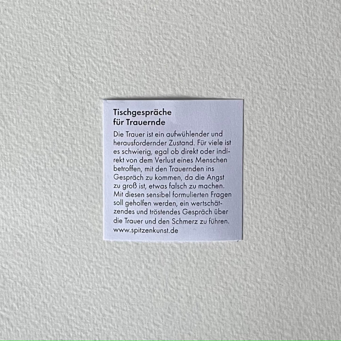 Tischgespräche für Trauernde
