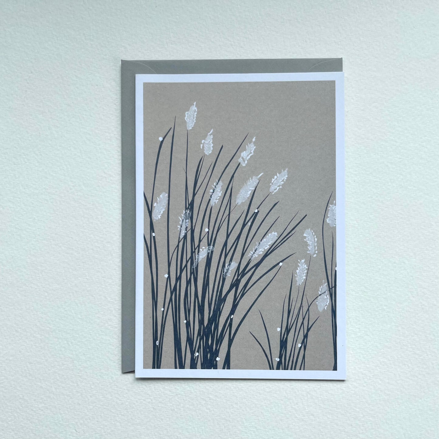 Folding card beach grass