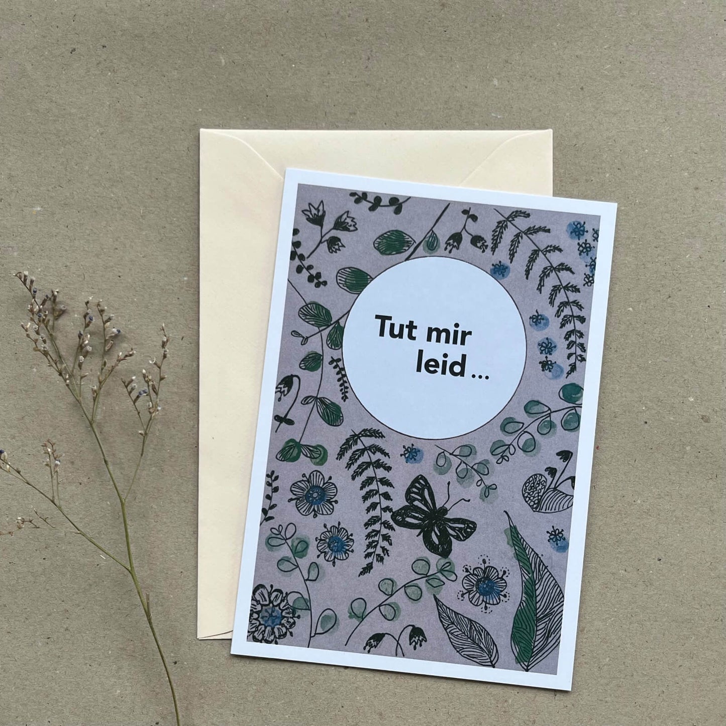 Klappkarte Tut mir leid