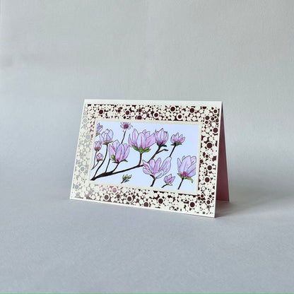 Klappkarte Magnolien