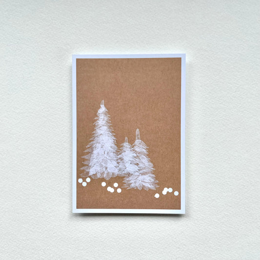 Postkarte Tannenbäume (Händler)