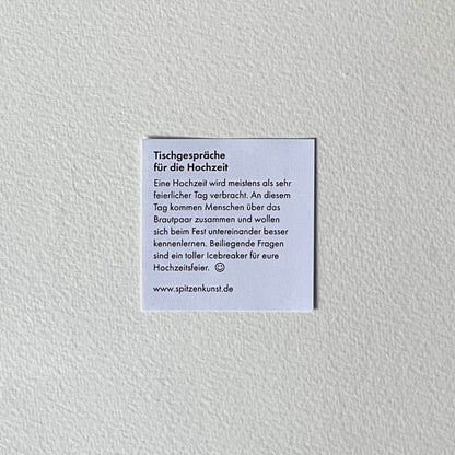 TG27 Tischgespräche für die Hochzeit (Händler)