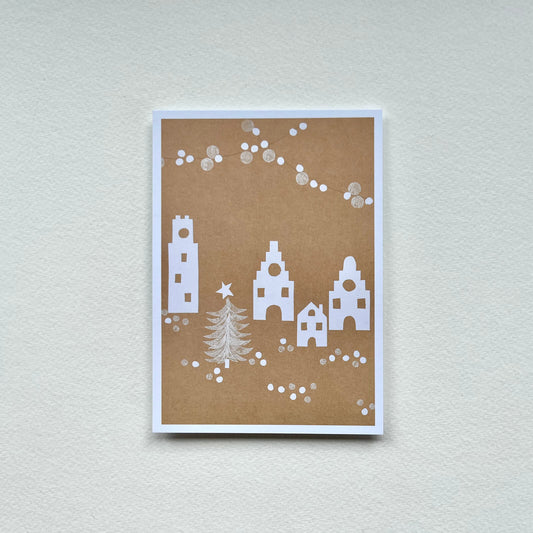 Postkarte Winterstadt (Händler)