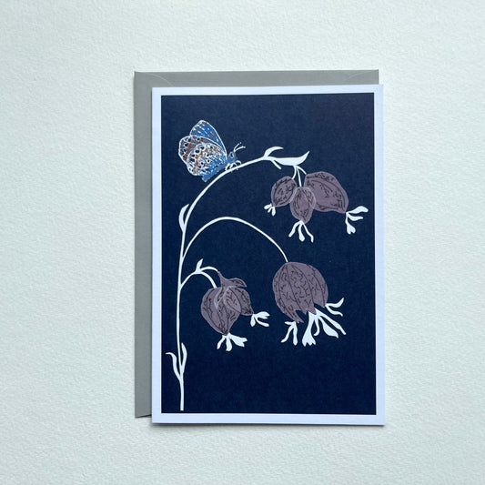 Klappkarte Bläuling (Händler)