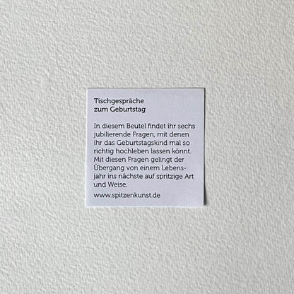 Tischgespräche für den Geburtstag