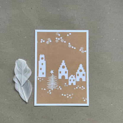 Postkarte Winterstadt (Händler)