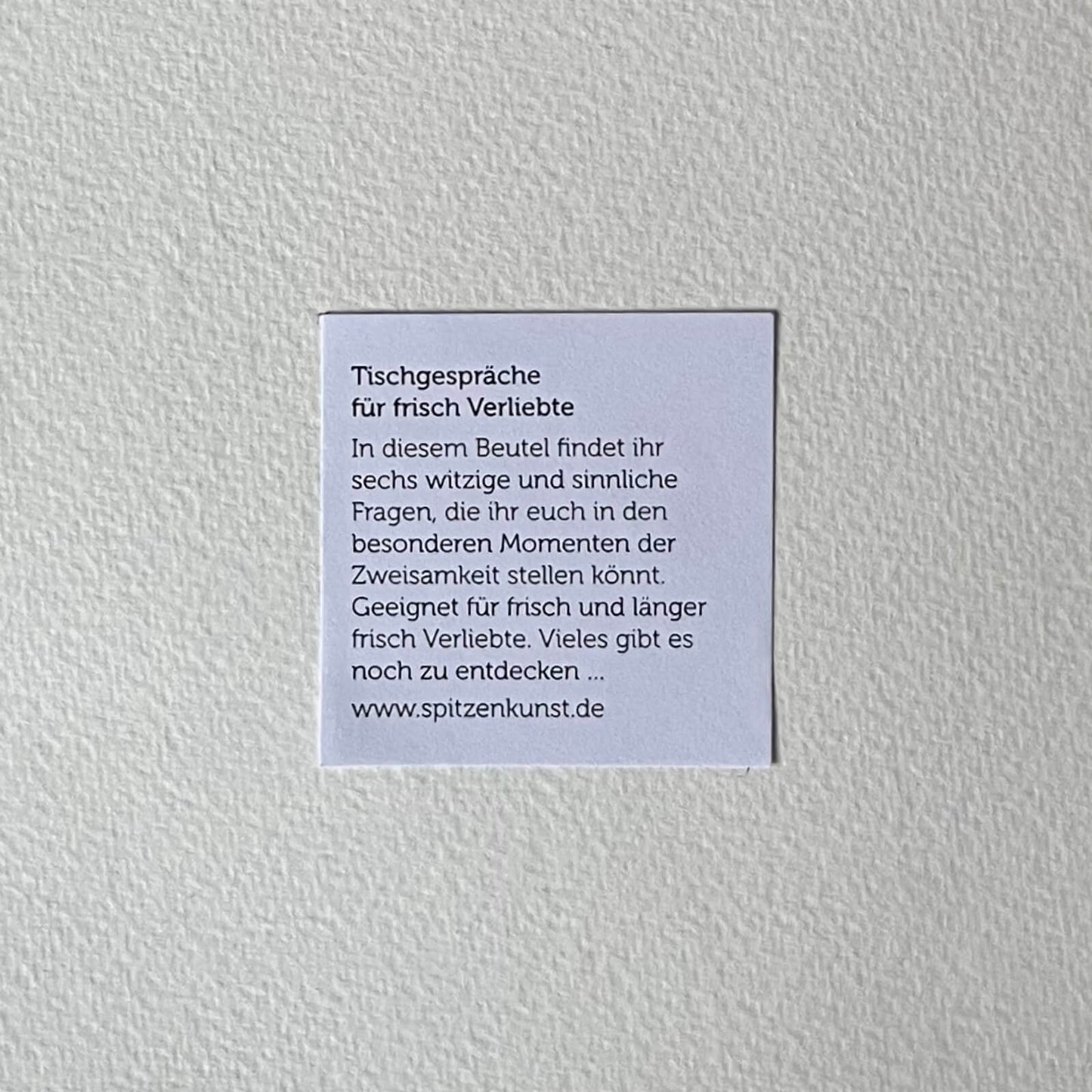Tischgespräche für frisch Verliebte