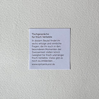 Tischgespräche für frisch Verliebte