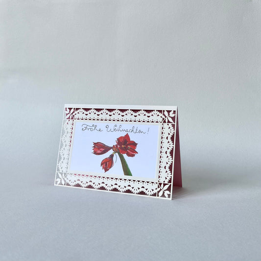 Klappkarte Amaryllis